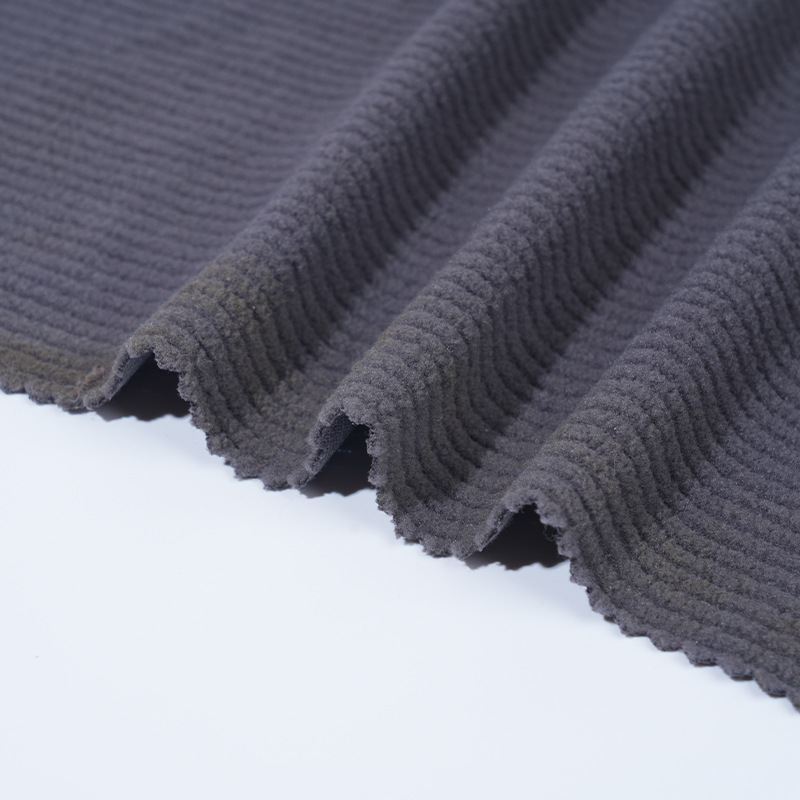 Stripe Jacquard Ribbed Polar Fleece