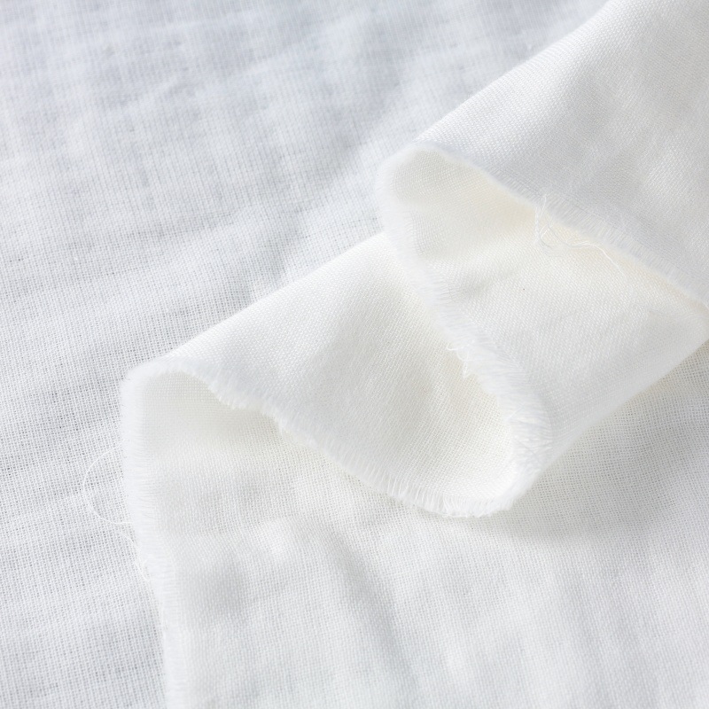 White SixLayers Cotton Muslin Fabric 