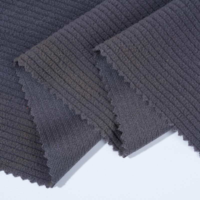 Stripe Jacquard Ribbed Polar Fleece