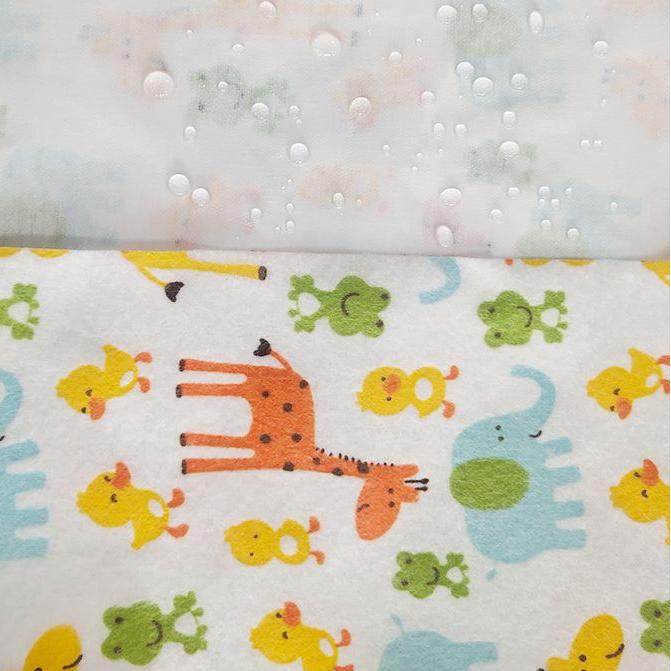  100% Cotton Printed Woven Flannel Fabric Laminated TPU film