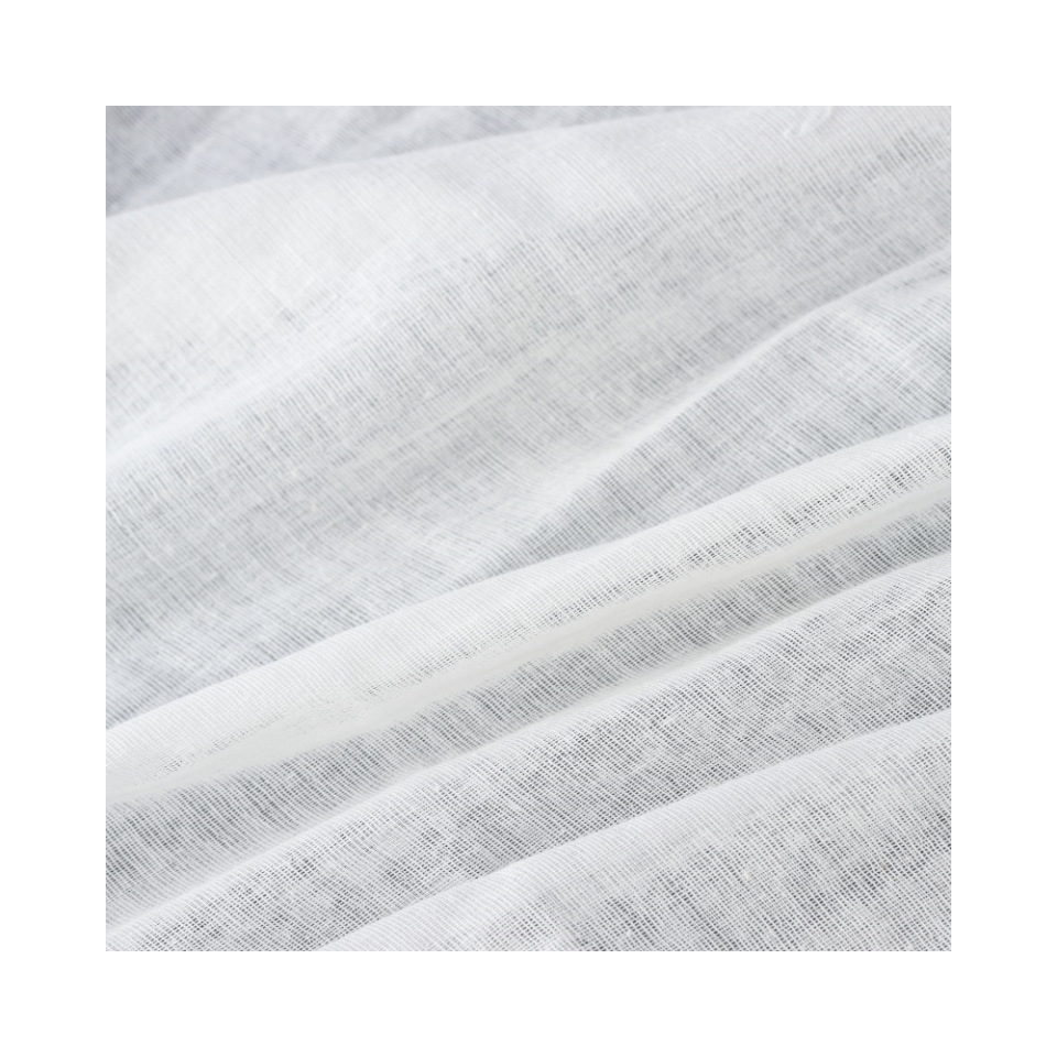 White Two Layers Cotton Muslin Fabric 