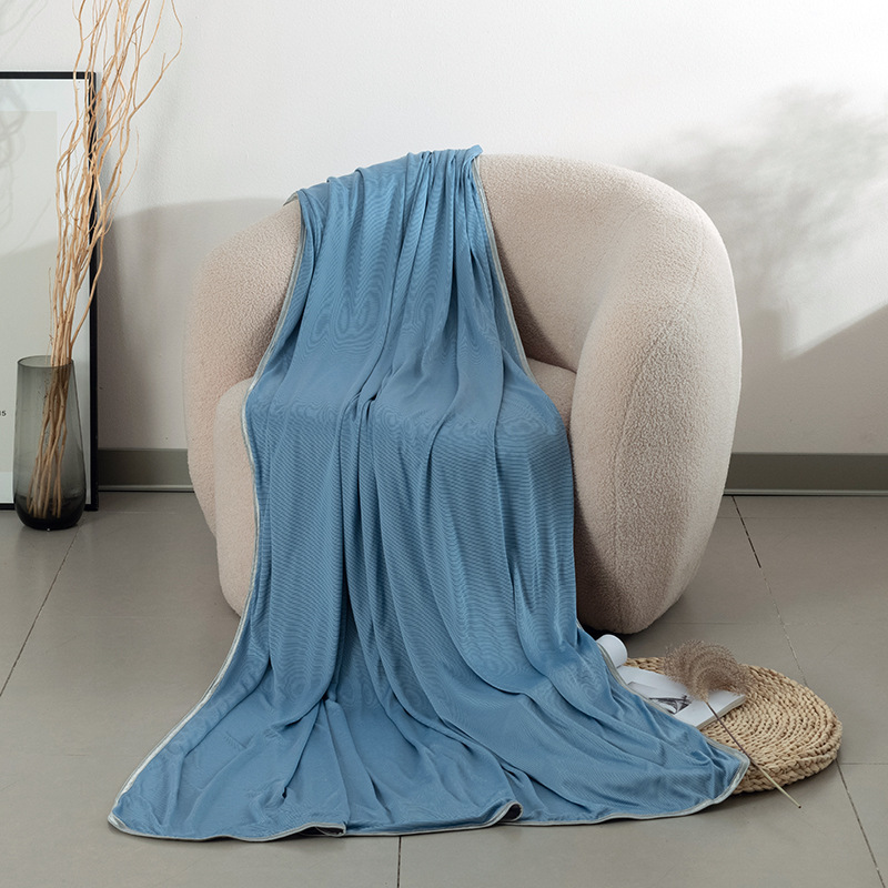  Dual-Sided Cooling Blanket Cooling Blanket for Adults and Kids-Cold Nylon + nylon poly Jersey Design  