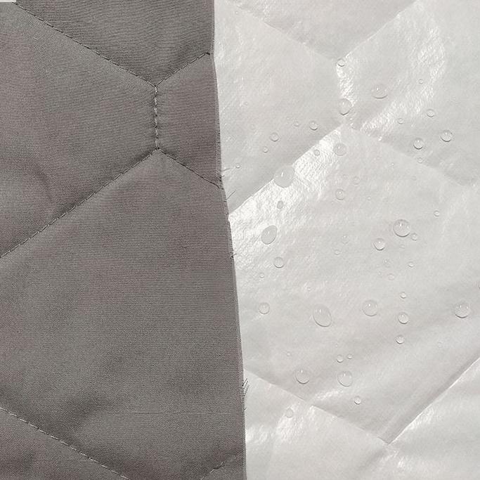 100% Polyester Grey Microfiber Diamond Quilted Fabric Laminated TPU film