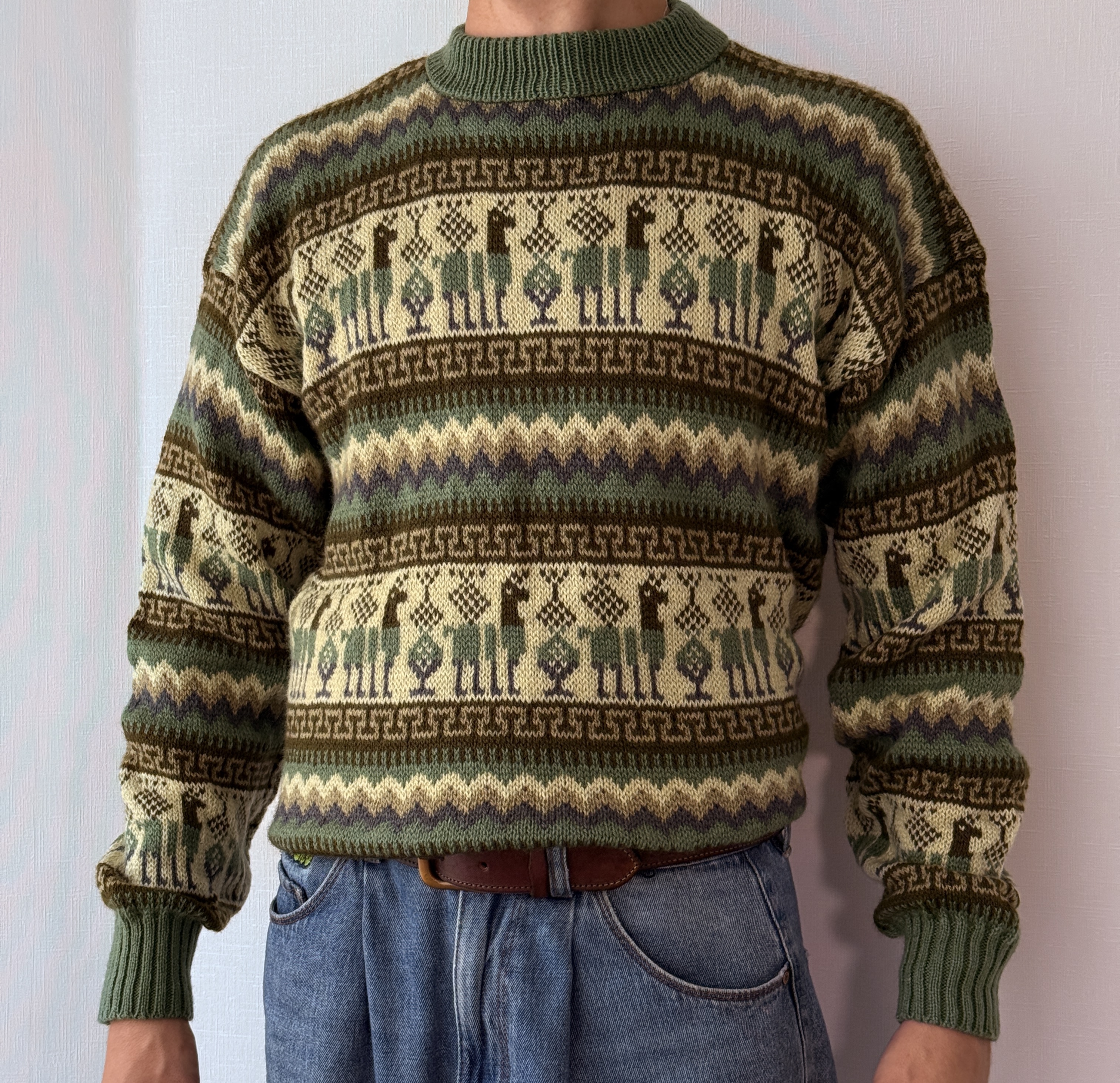 Alpaka Pullover mit Muster