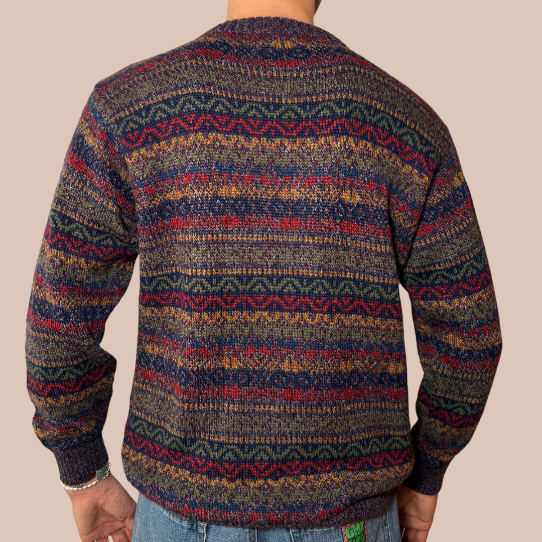 100% Alpaka Pullover mit Muster 