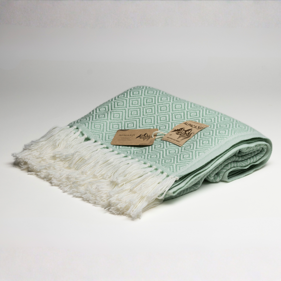 Alpaka Wolldecke 140x200cm aus Peru 