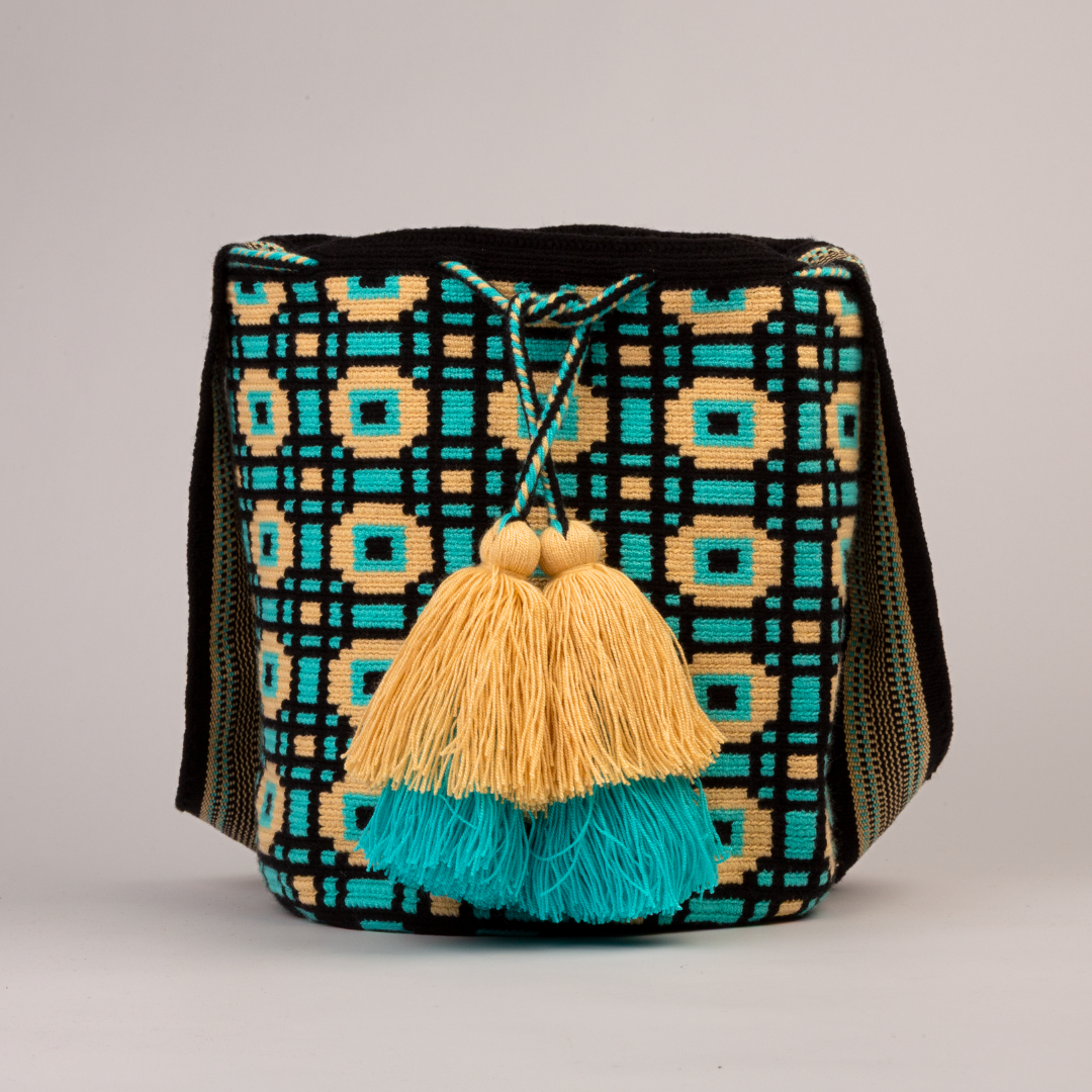 Wayuu Tasche handgehäkelt aus Kolumbien Handgemachte Tasche im Boho Ethno Style aus Kolumbien