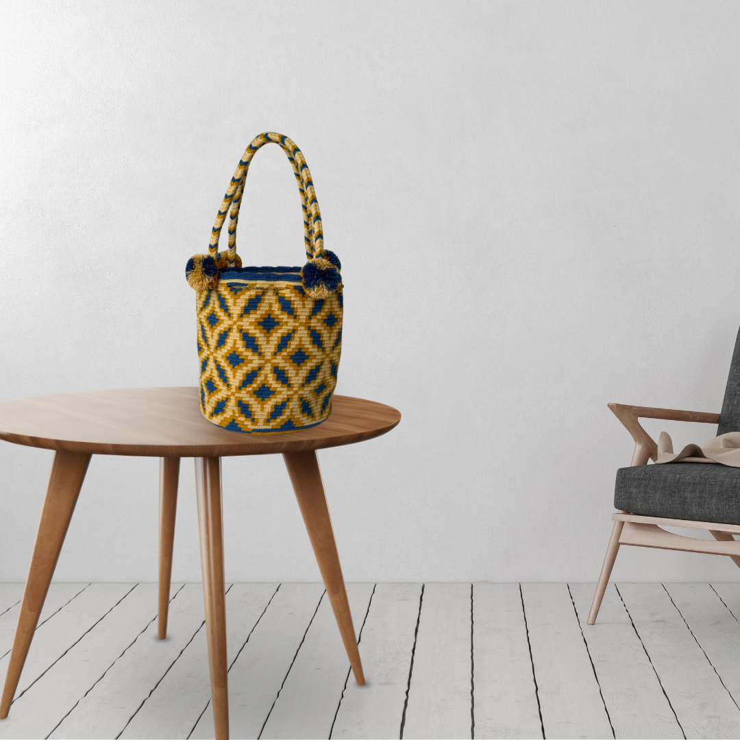 Wayuu Tasche handgehäkelt aus Kolumbien Handgemachte Tasche im Boho Ethno Style aus Kolumbien