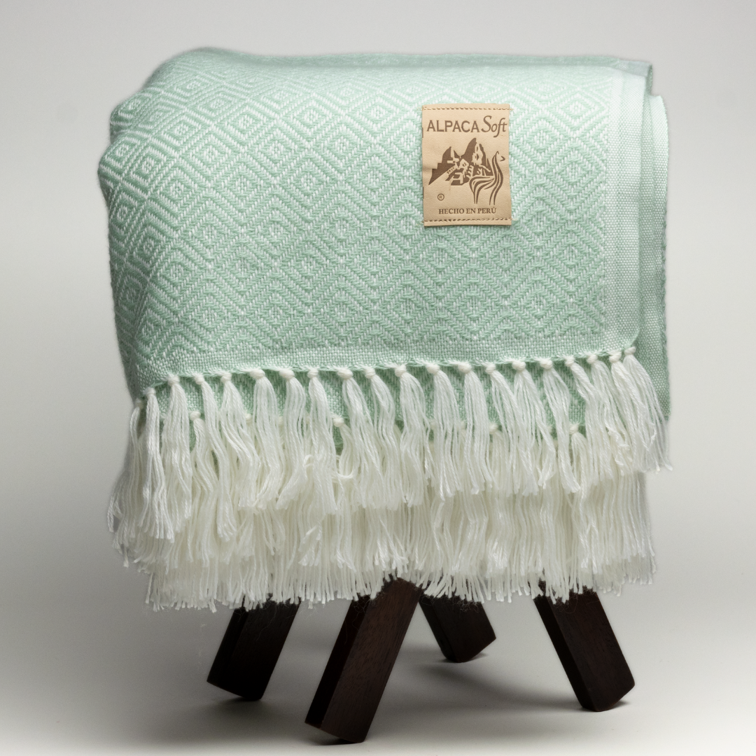 Alpaka Wolldecke 140x200cm aus Peru 