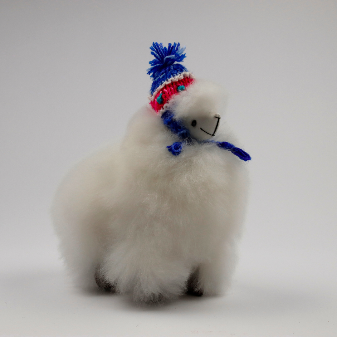 Baby Alpaka Stofftier Weiß S