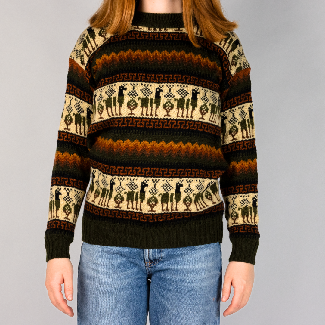 Alpaka Pullover Natur (S,M,L)
