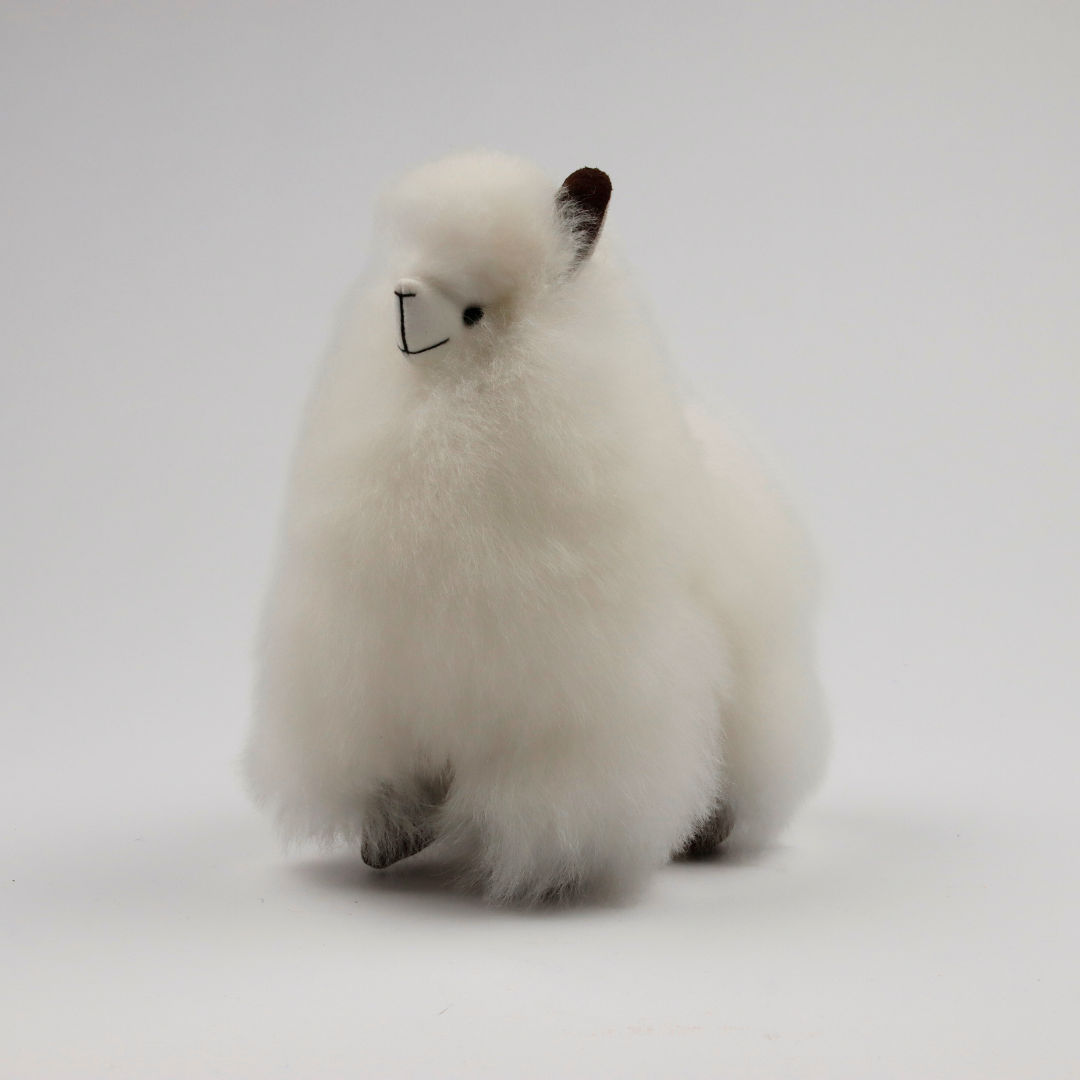 Baby Alpaka Stofftier Weiß S