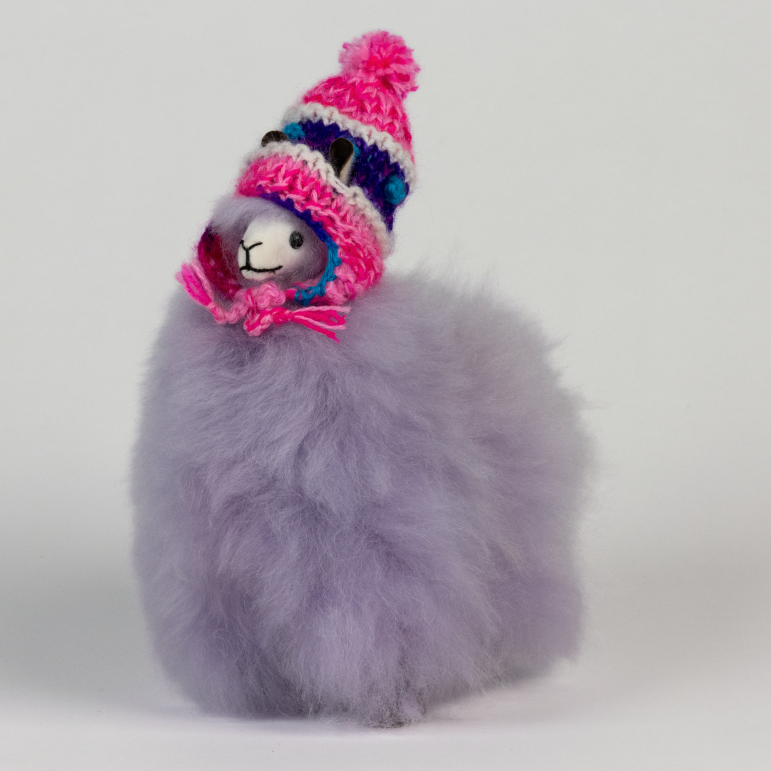 Baby Alpaka Stofftier Lila S