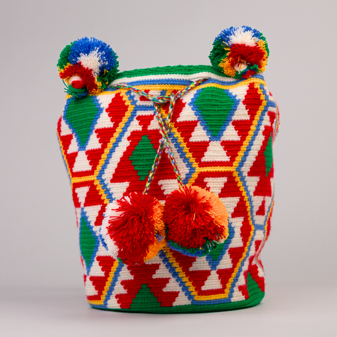Shopper Tasche Wayuu handgehäkelt aus Kolumbien Handgemachte Tasche im Boho Ethno Style aus Kolumbien