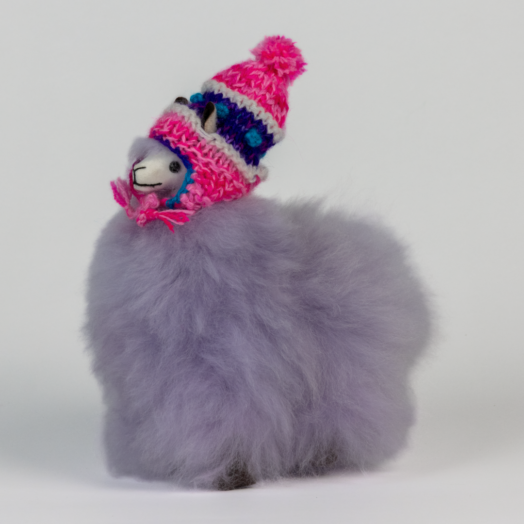 Baby Alpaka Stofftier Lila S