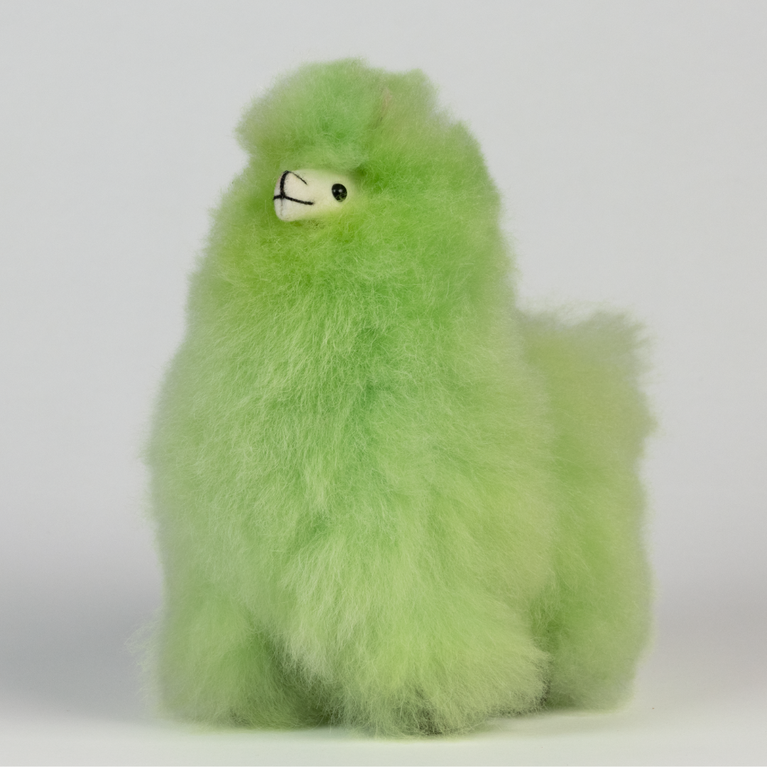 Baby Alpaka Stofftier Grün S 