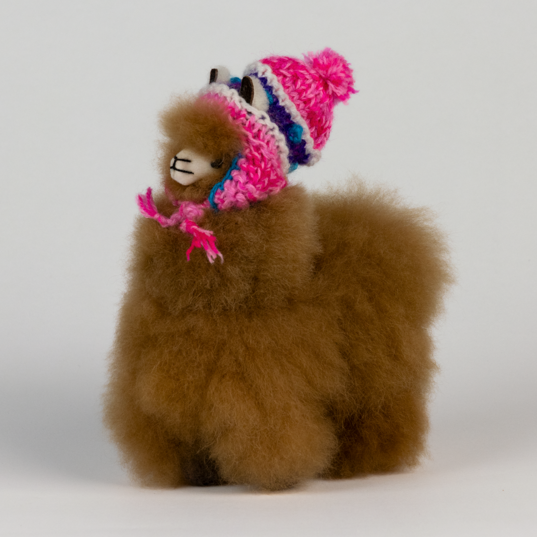 Baby Alpaka Stofftier Braun S (15cm)