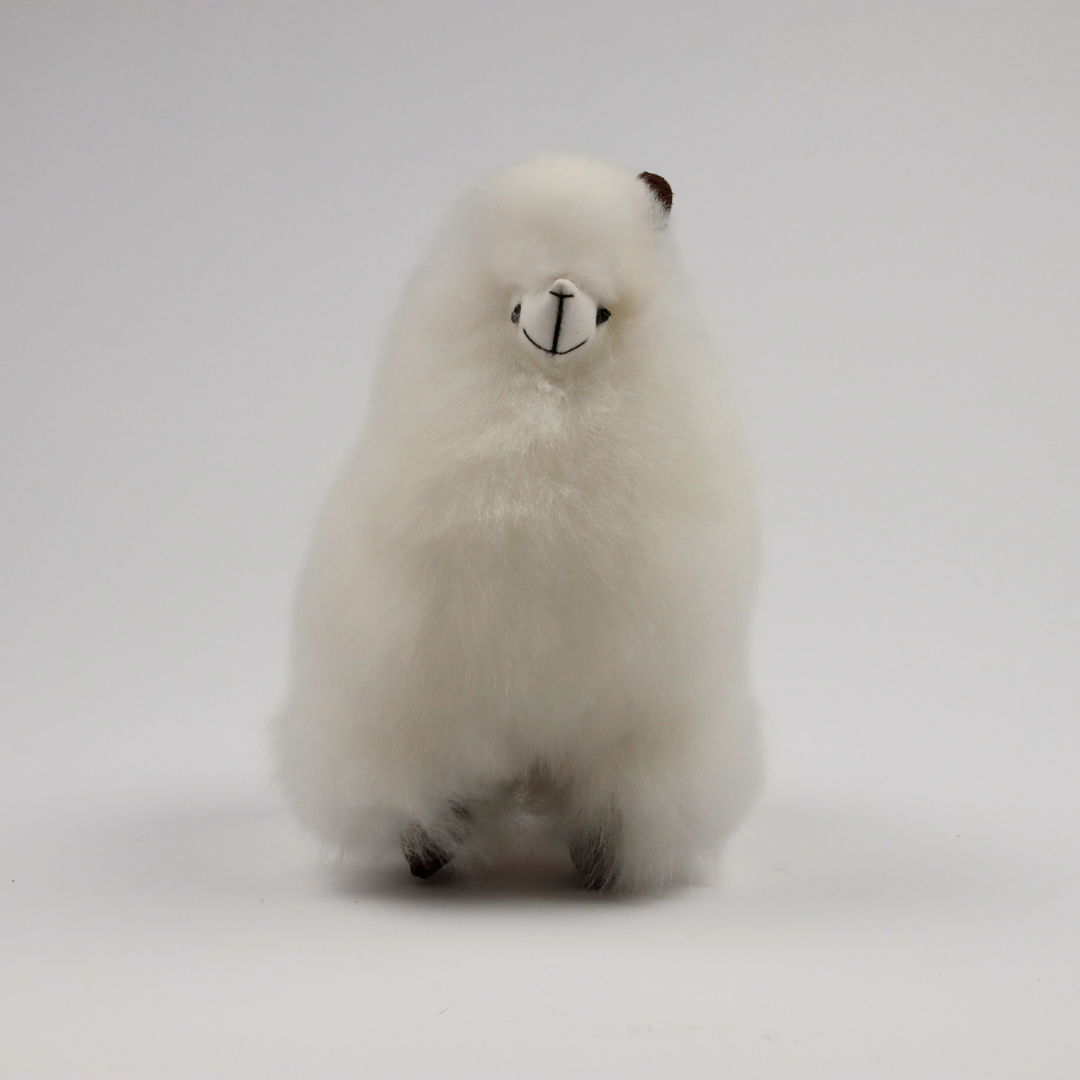 Baby Alpaka Stofftier Weiß S
