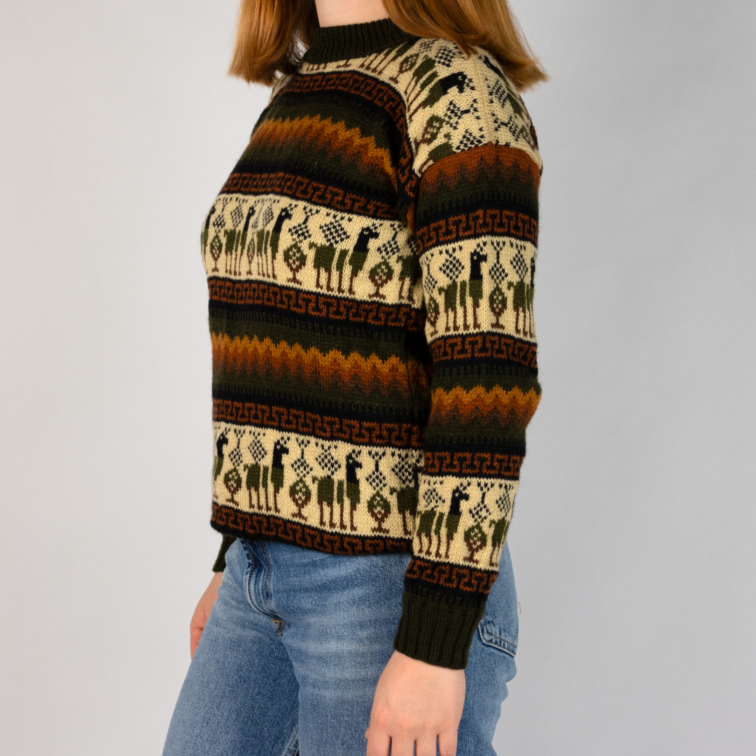 Alpaka Pullover Natur (S,M,L)