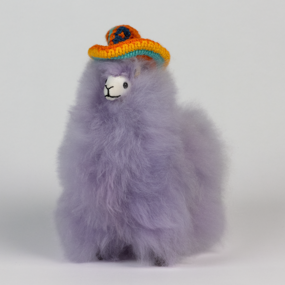 Baby Alpaka Stofftier Lila S
