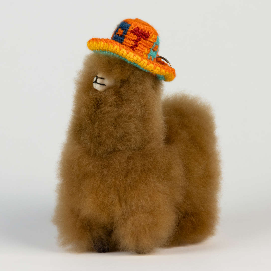 Baby Alpaka Stofftier Braun S (15cm)