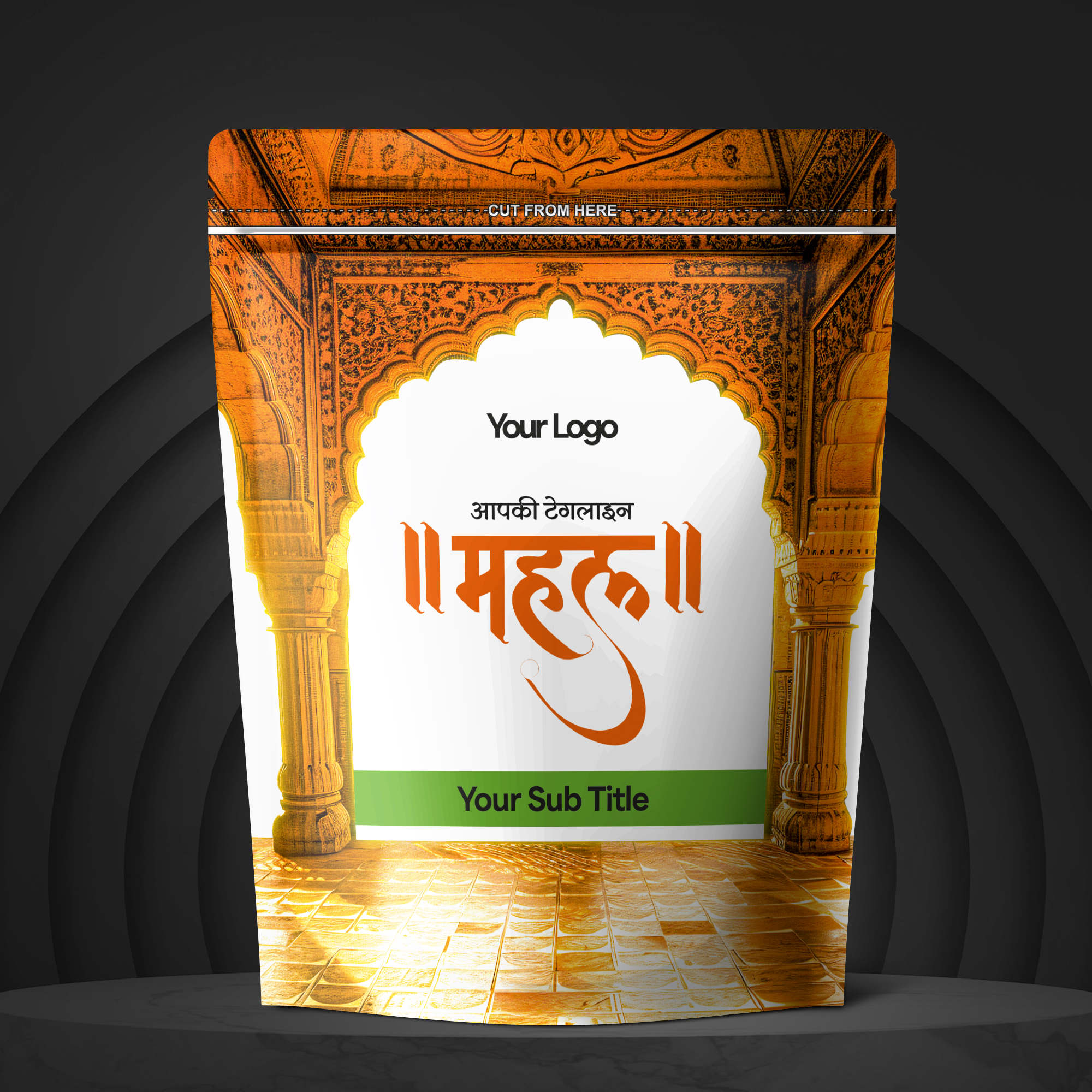 Mahal Premium Zipper Pouch Ready Packaging Design | #107 | Template for FMCG, Food & Cosmetic & Incense Brands