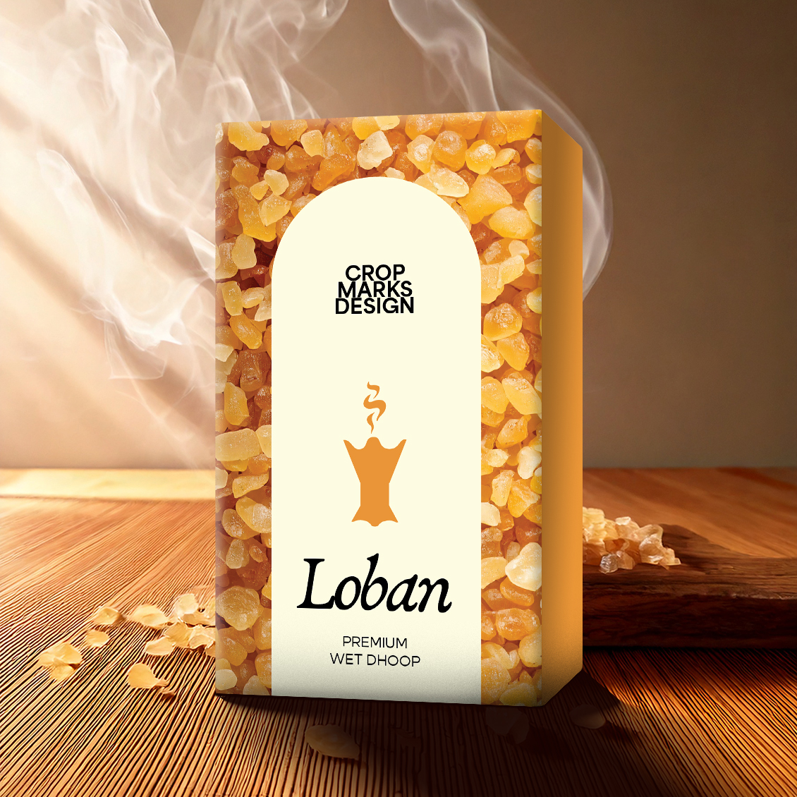 Loban Dhoop Packaging Design Template - Clean & Natural Design #126