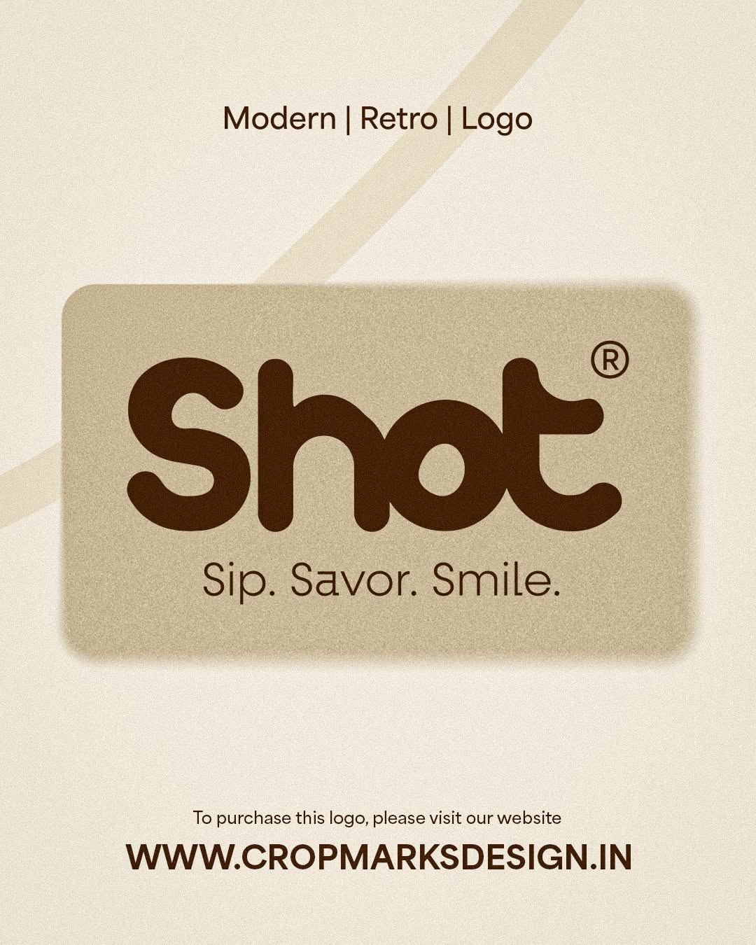 Modern Retro Beverage & Cafe Logo Design - "Shot" Branding
