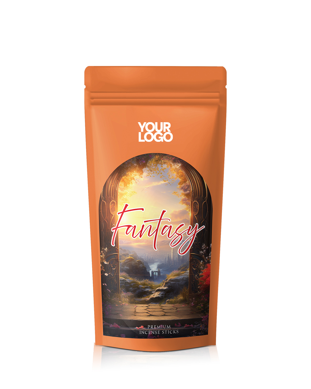 Fantasy Incense Pouch Design – Editable PDF for Agarbatti & Aromatherapy Brands 