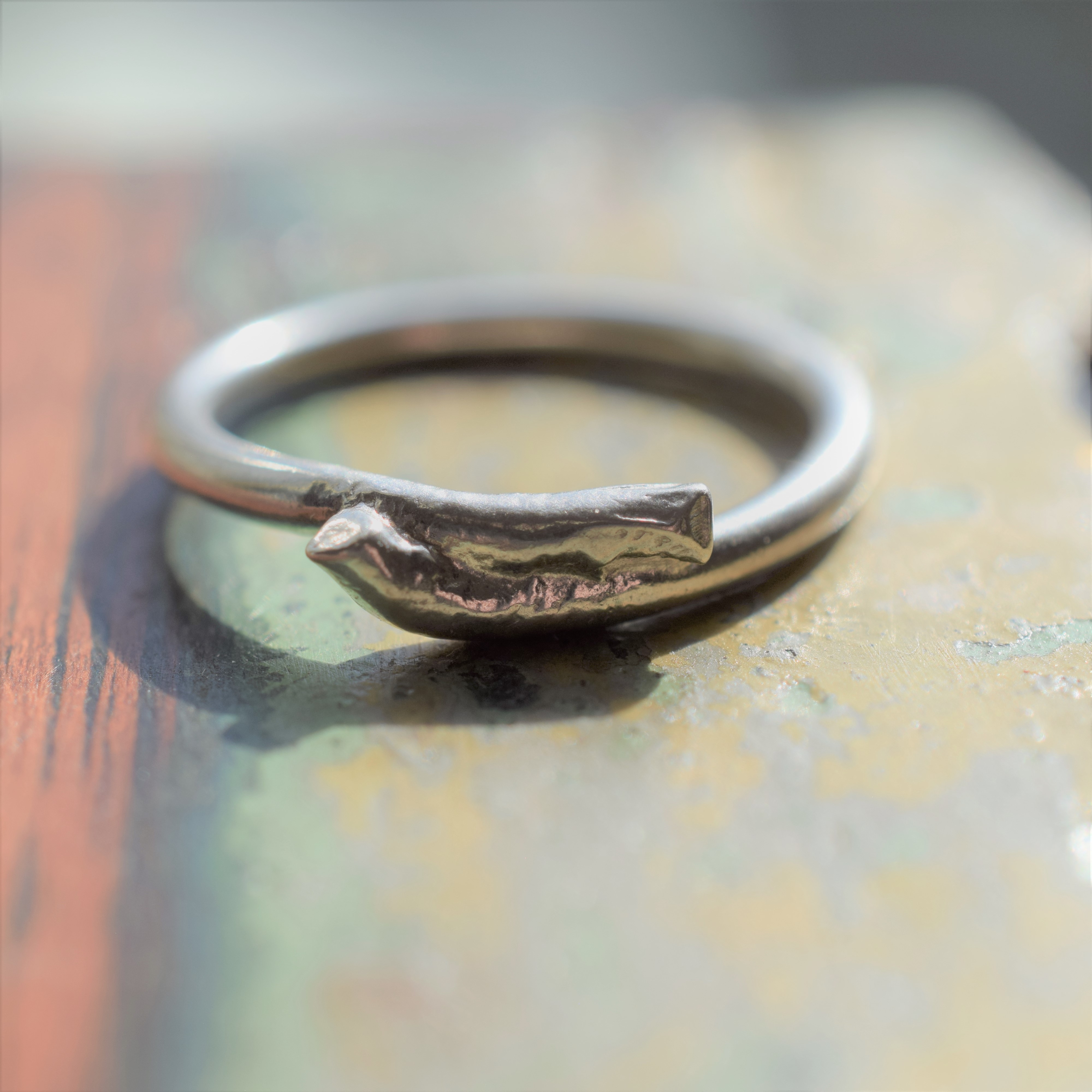 Unusual, Delicate, Molten Silver Wire Ring