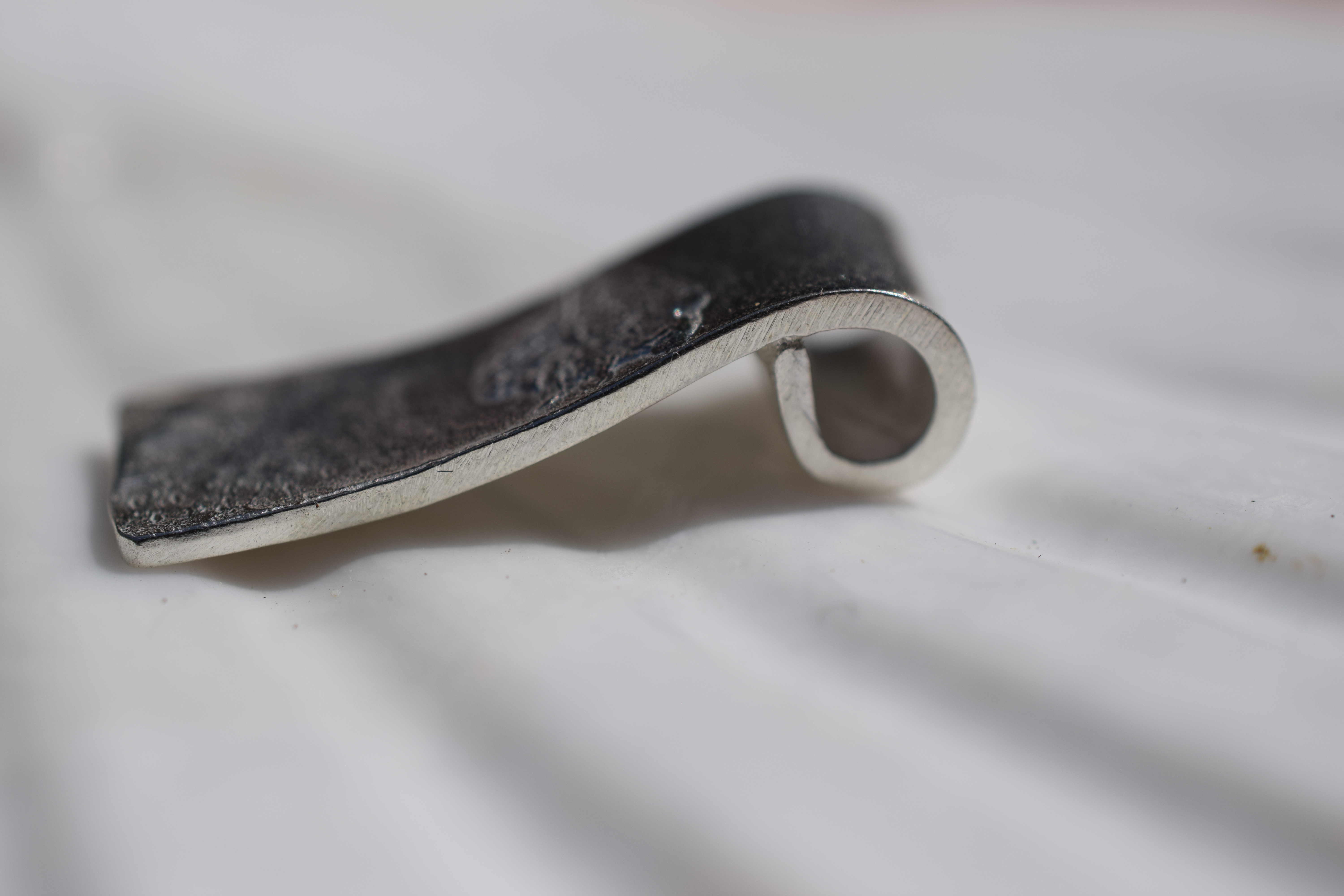 Silver Pendant with an Unusual Texture