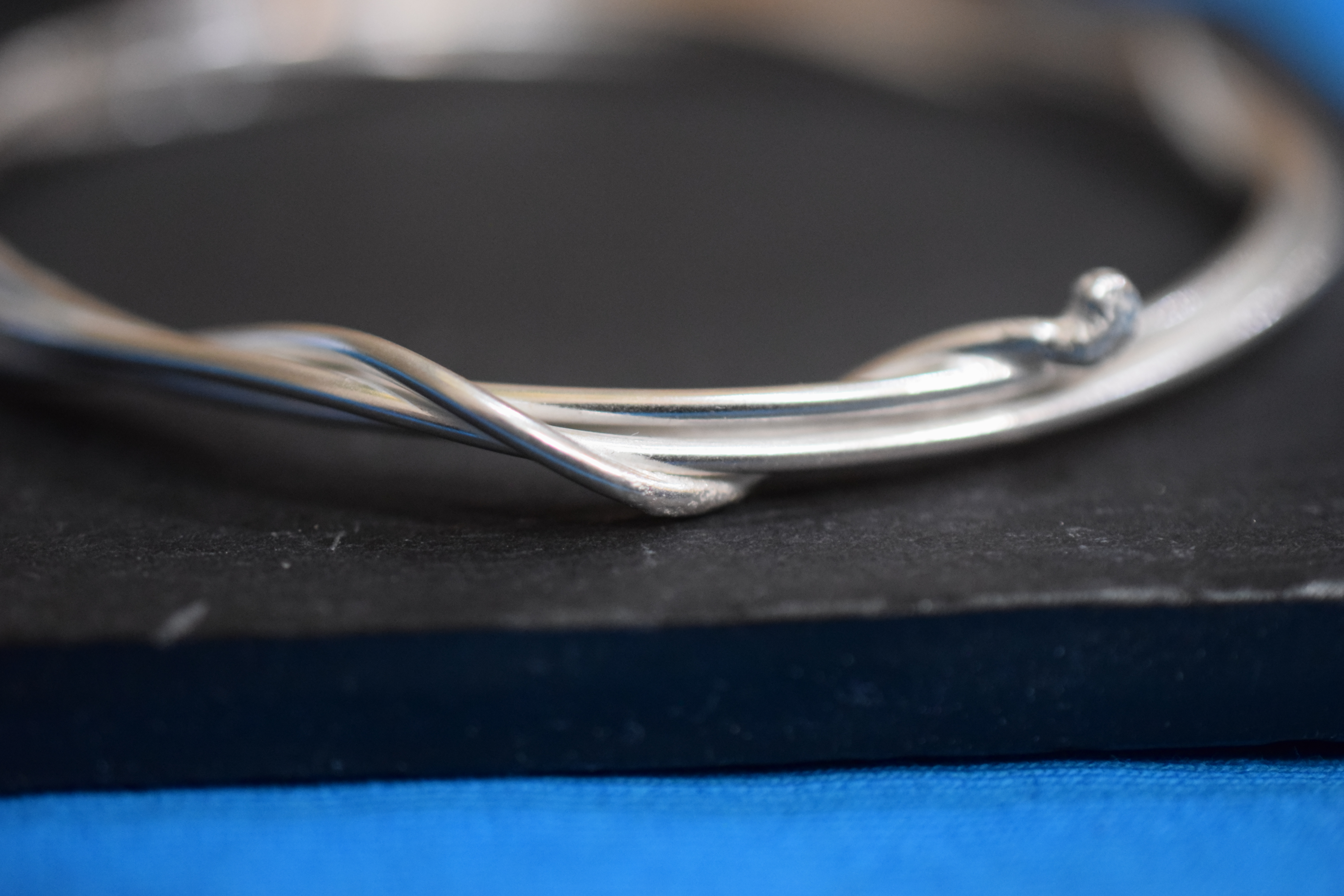 Sterling Silver Wrapped Wire Bangle