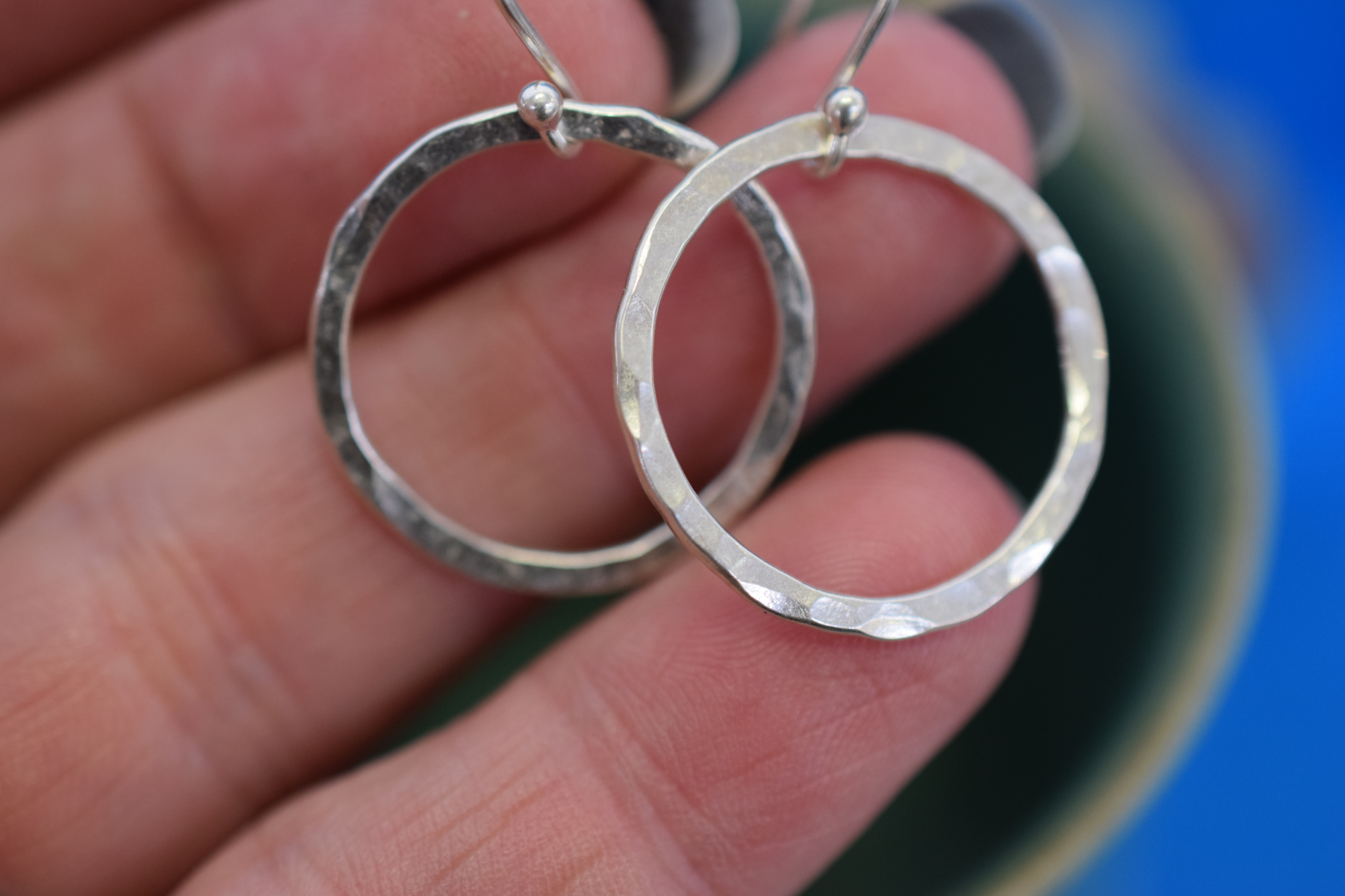 Textured Circle Earrings