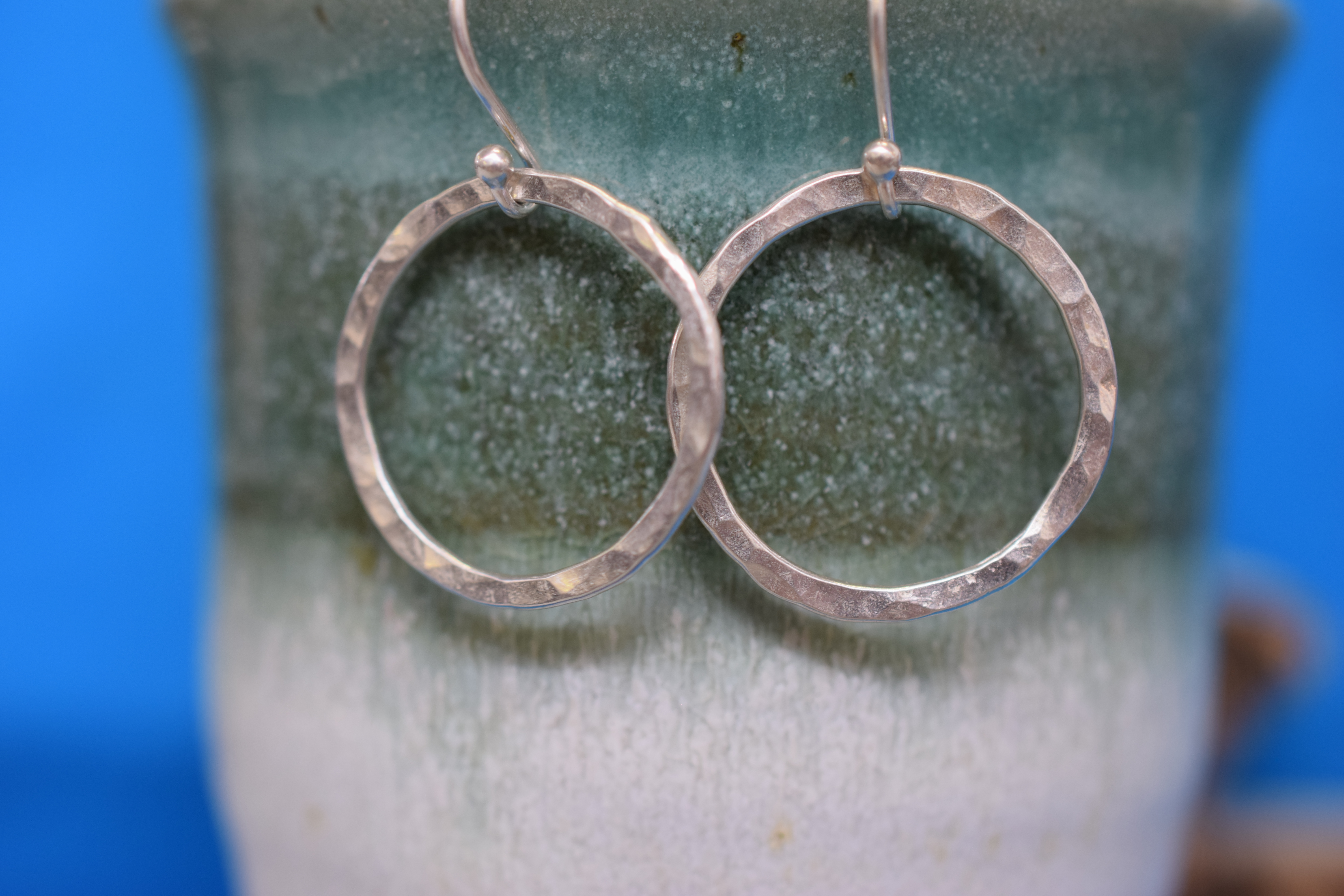 Textured Circle Earrings