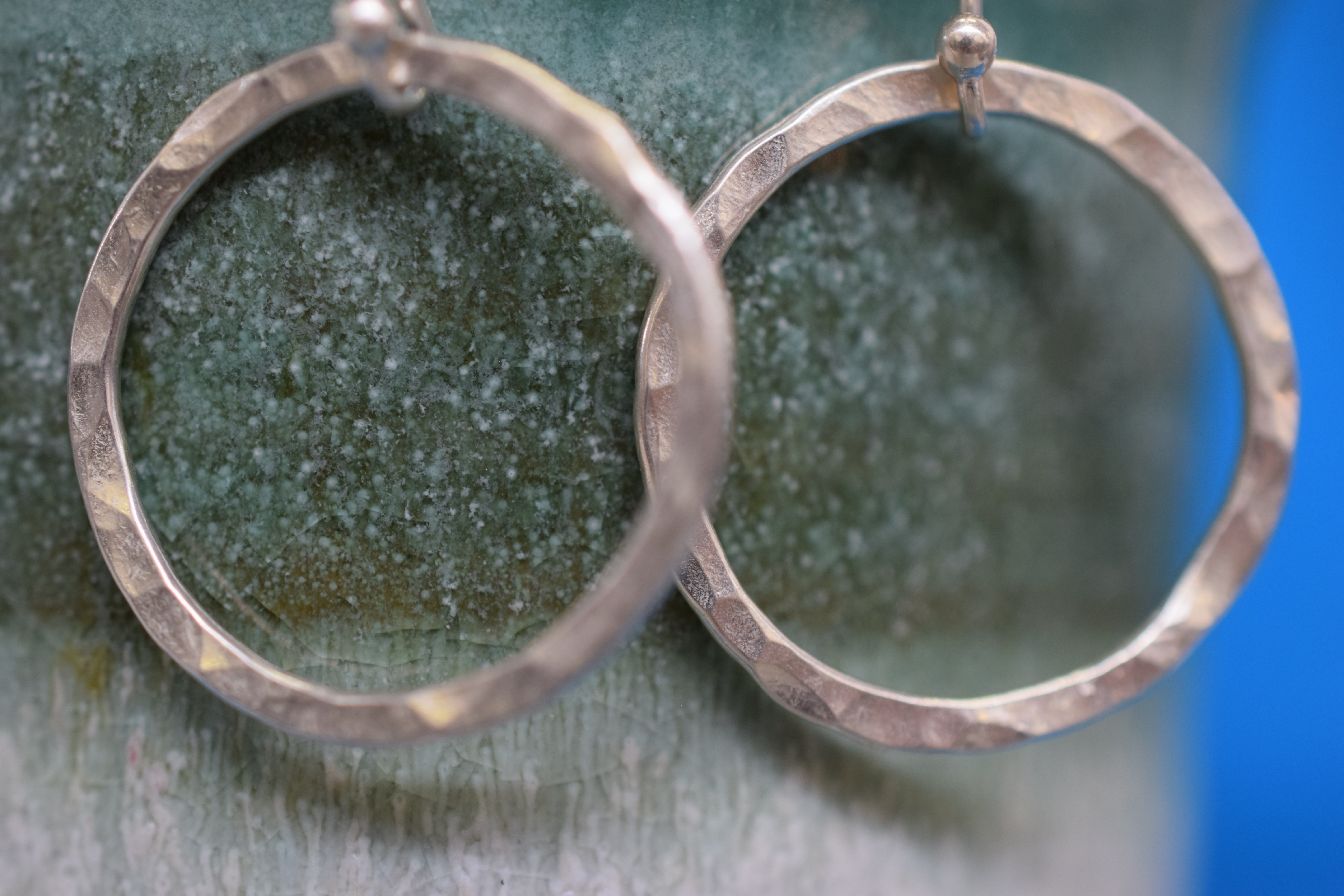 Textured Circle Earrings