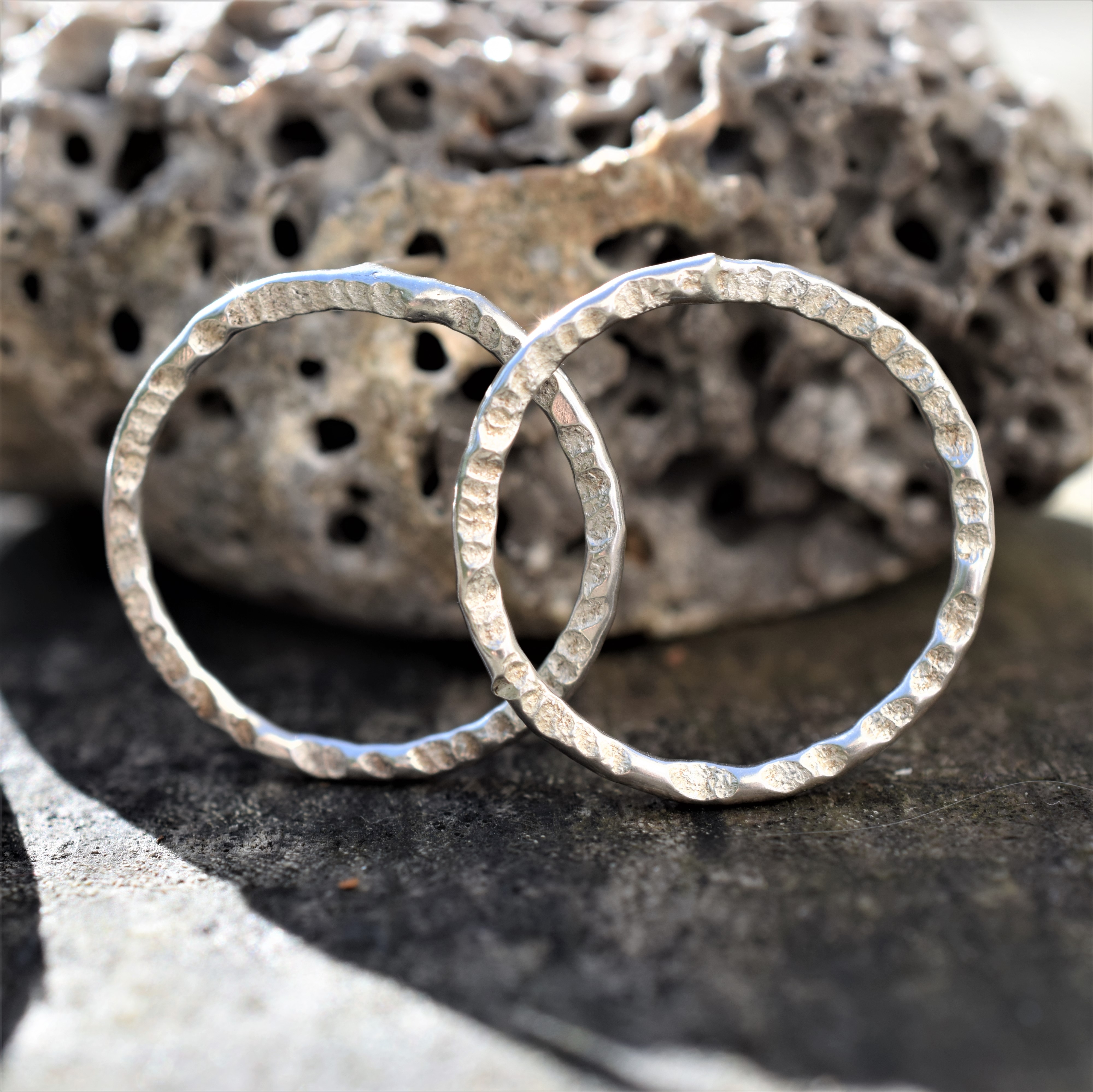 Textured Circle Earrings