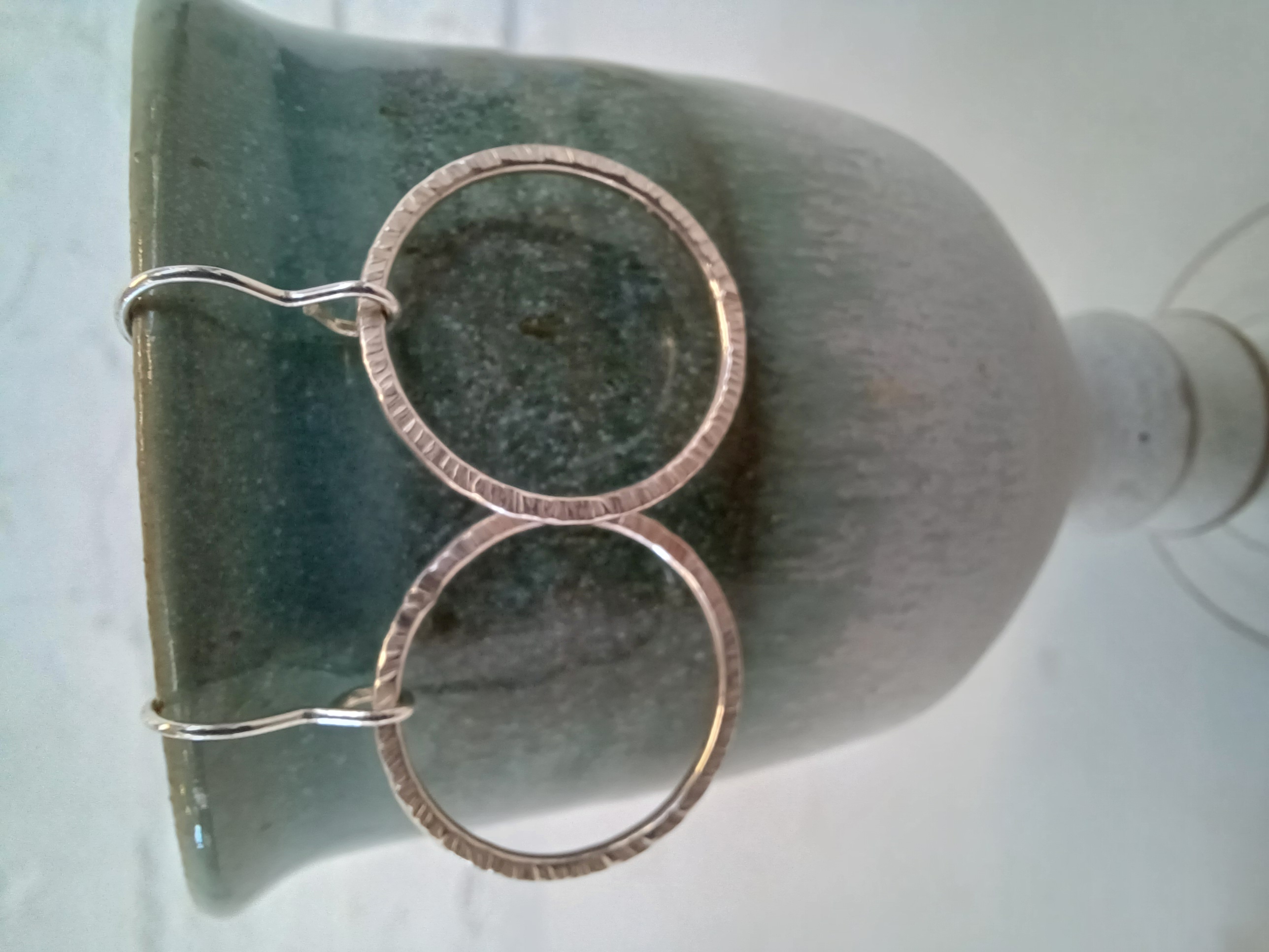 Textured Circle Earrings