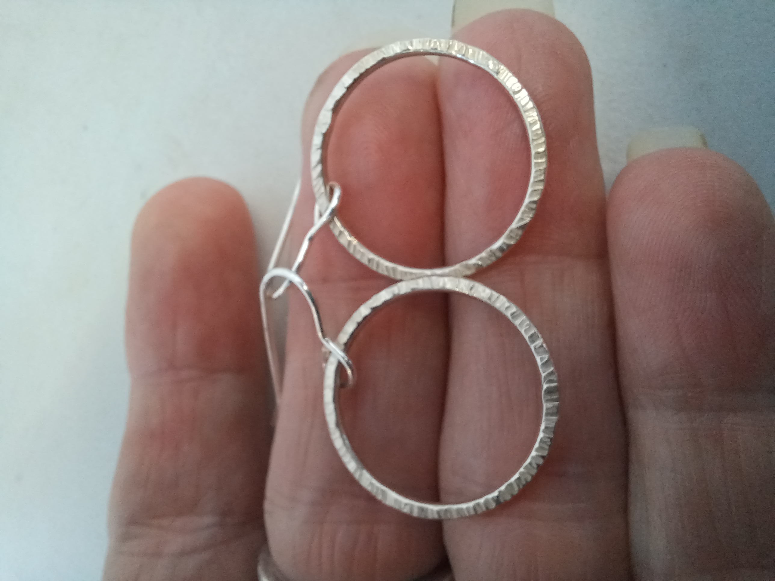 Textured Circle Earrings
