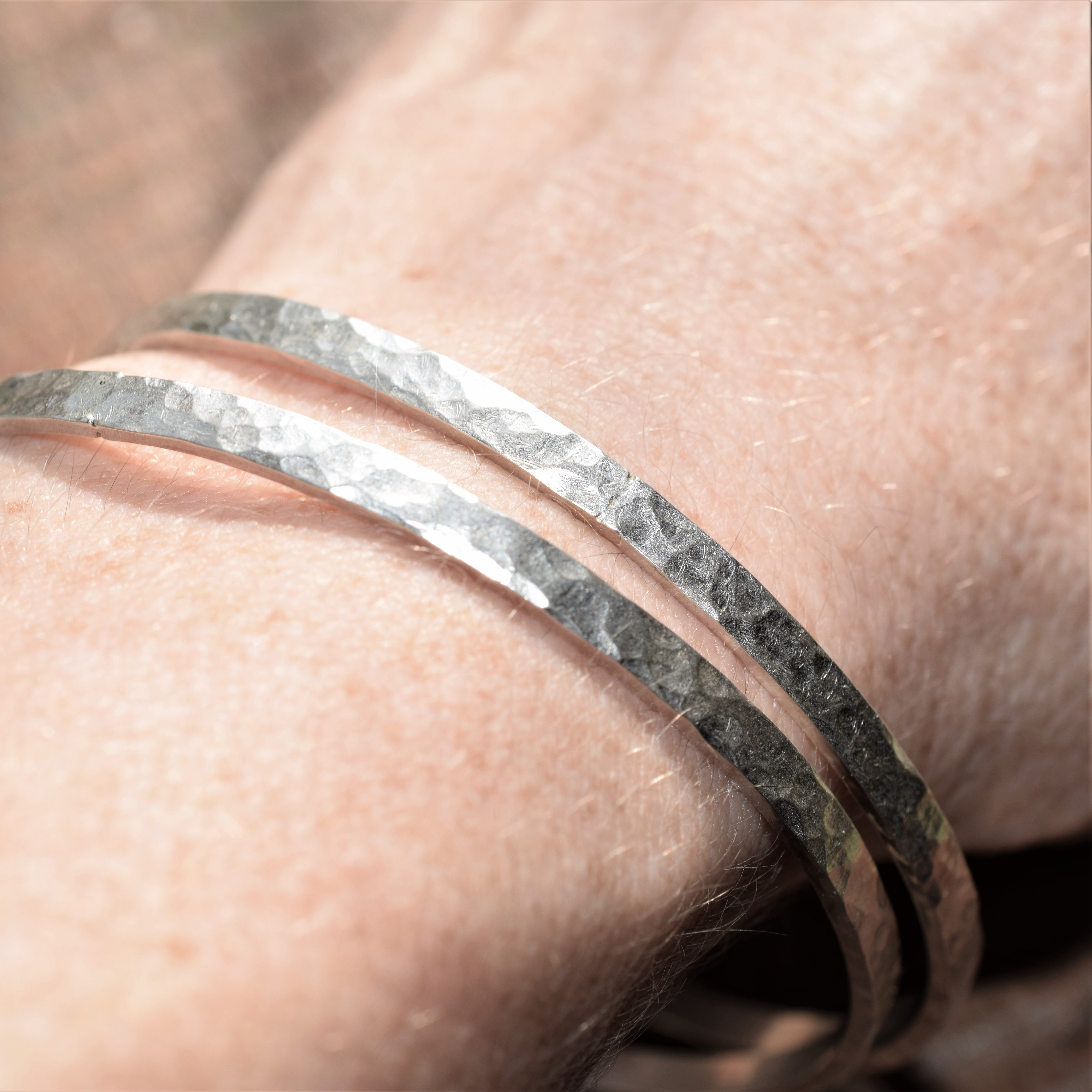 Sterling Silver Textured Bangle