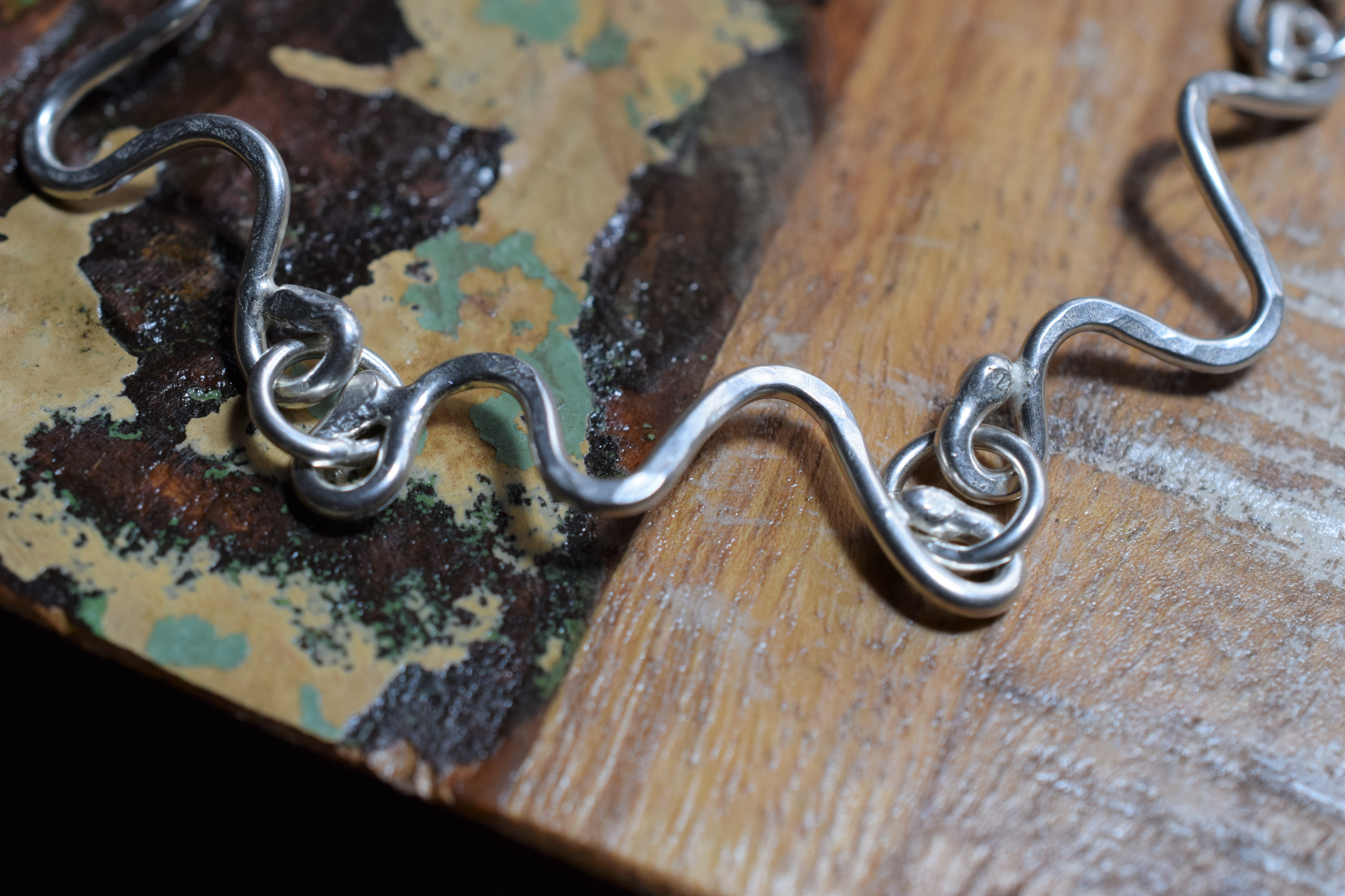 Silver Wavy Link Bracelet