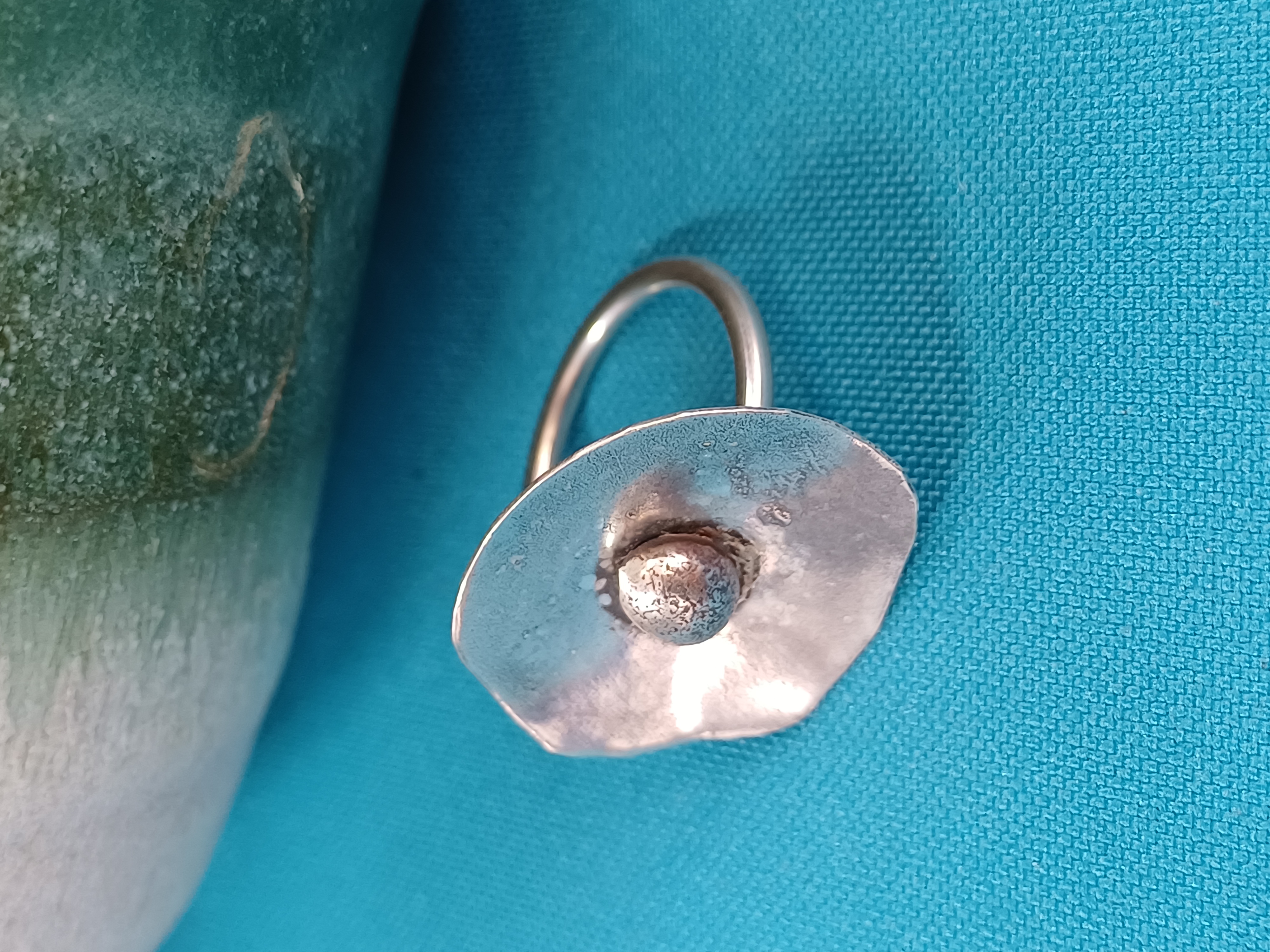 Handmade Silver Poppy Statement Ring
