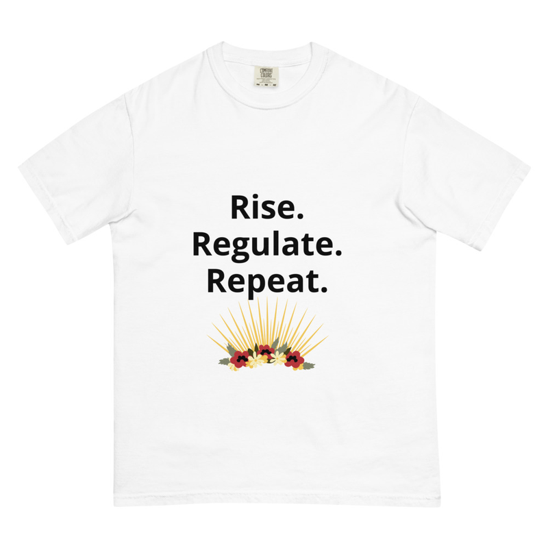 Rise. Regulate. Repeat-Unisex garment-dyed heavyweight t-shirt