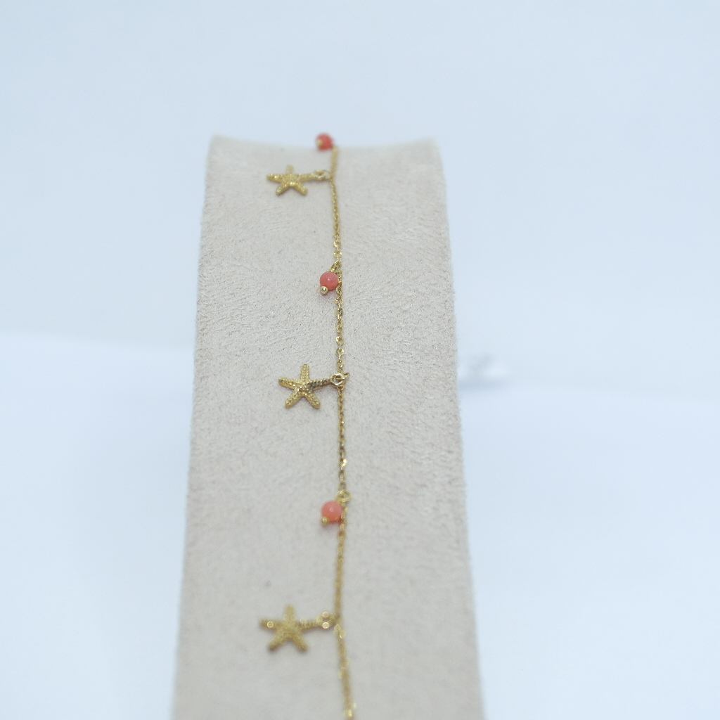 Bracciale in oro 9kt con corallo