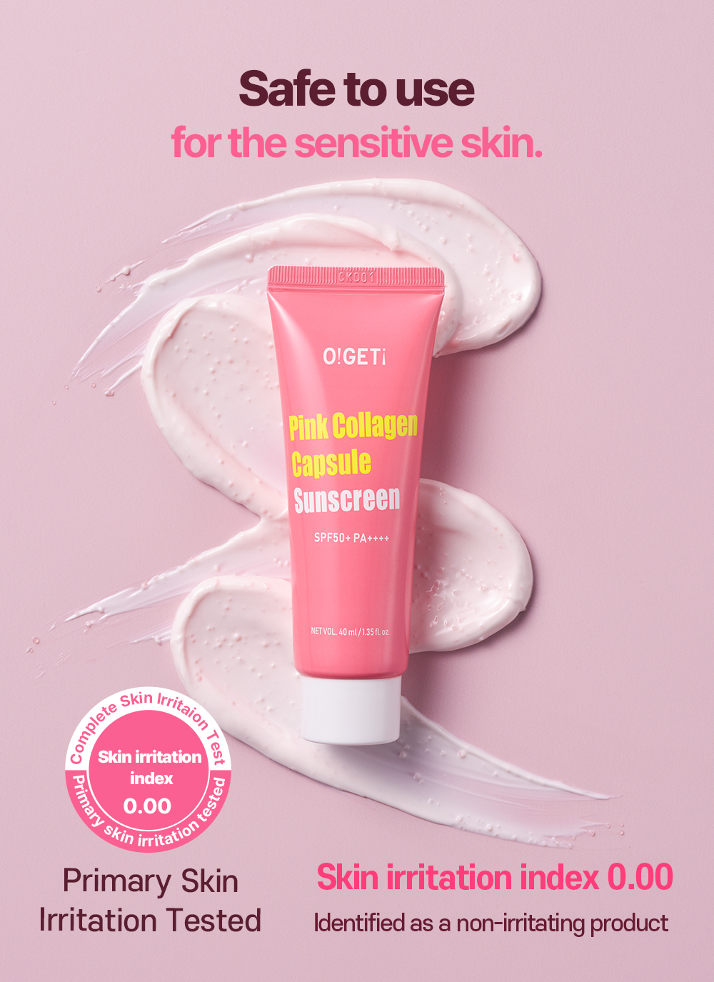 O!GETi Pink Collagen Capsule Sunscreen
