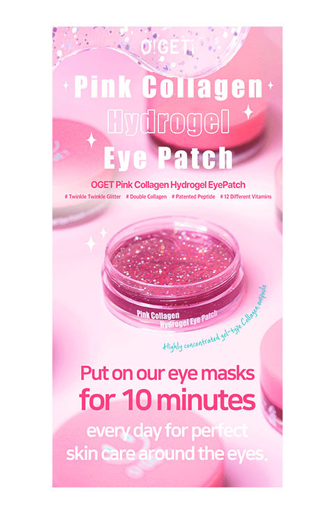 Pink Collagen Hydrogel Eye Patch