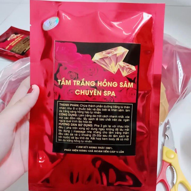 Tấm Trắng Hồng Sâm Chuyên Spa Pack