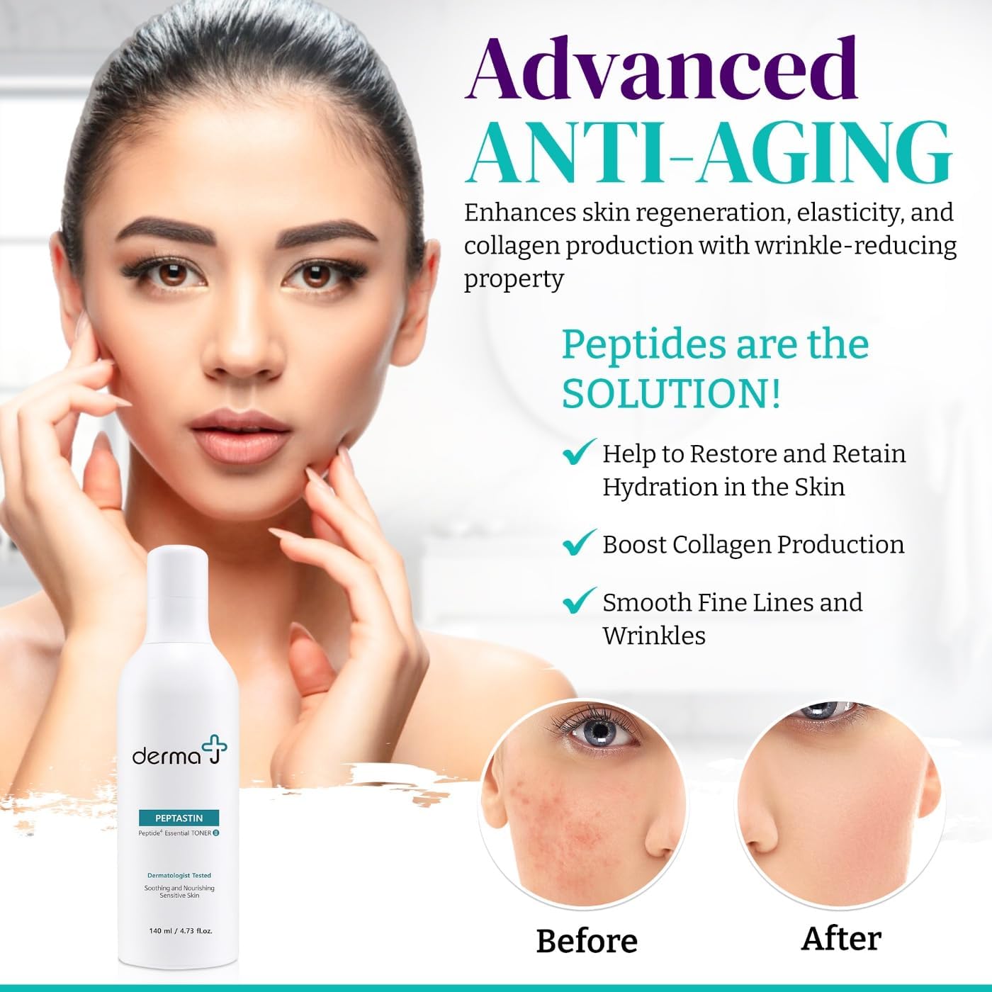 Derma J Peptastin Peptide Essential Toner