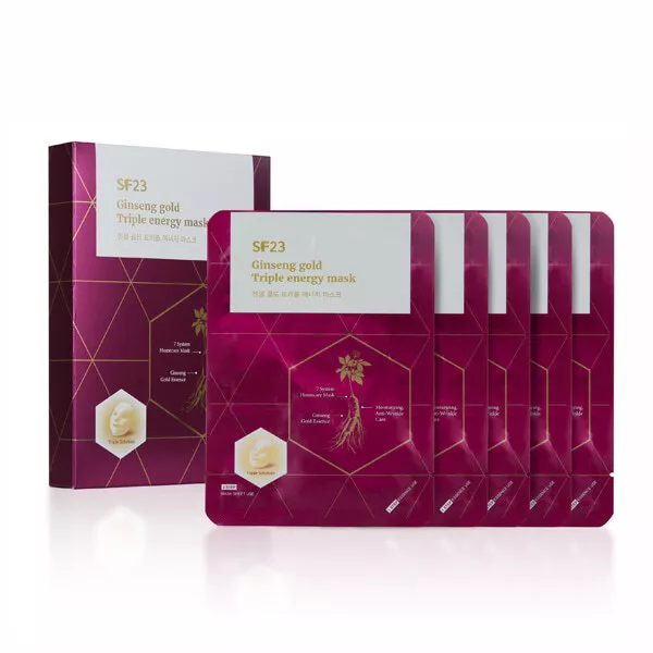 Skin Factory SF23 Ginseng Gold Triple Energy Mask (Pack of 1 Mask)