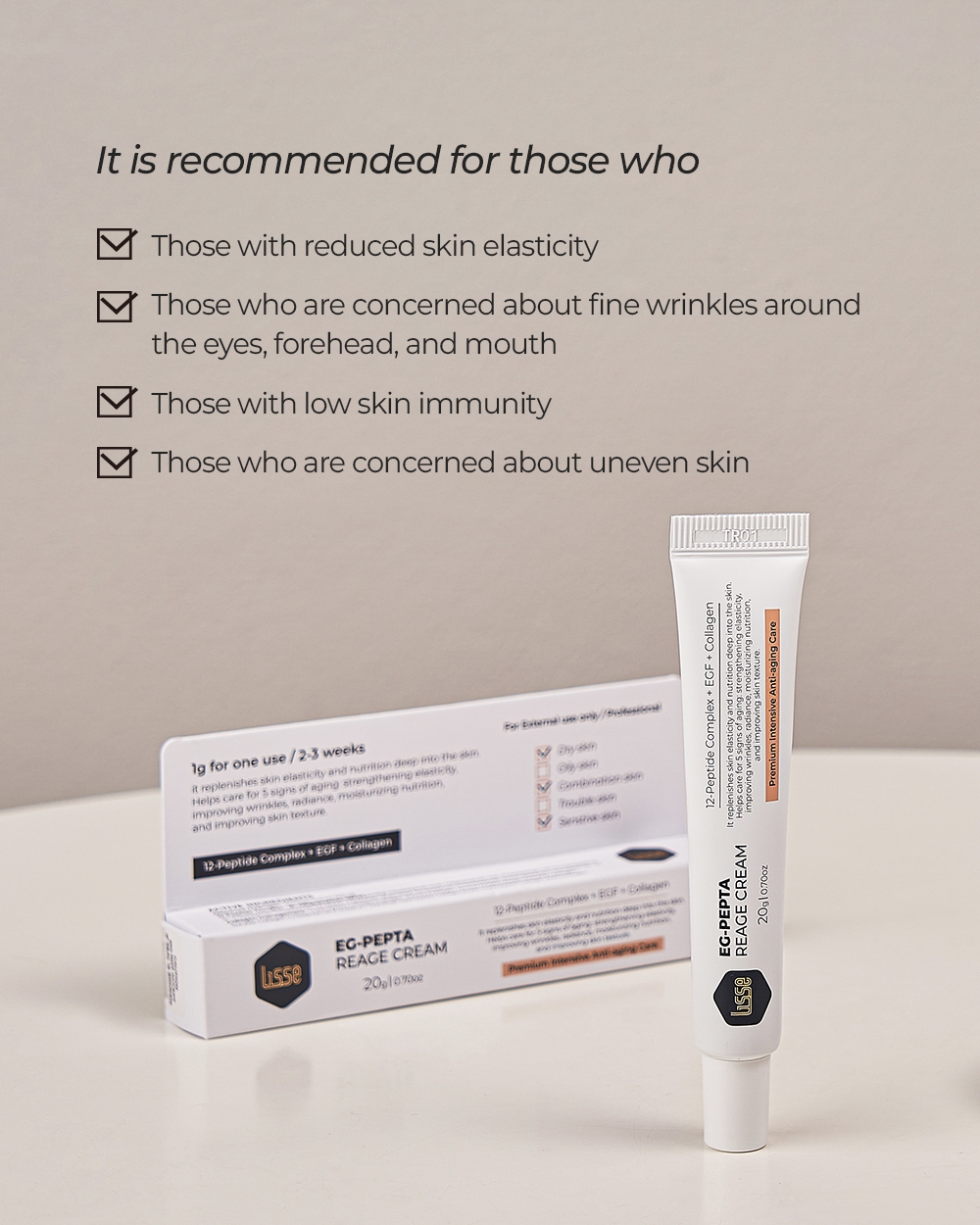 Lisse EG-Pepta Reage Cream