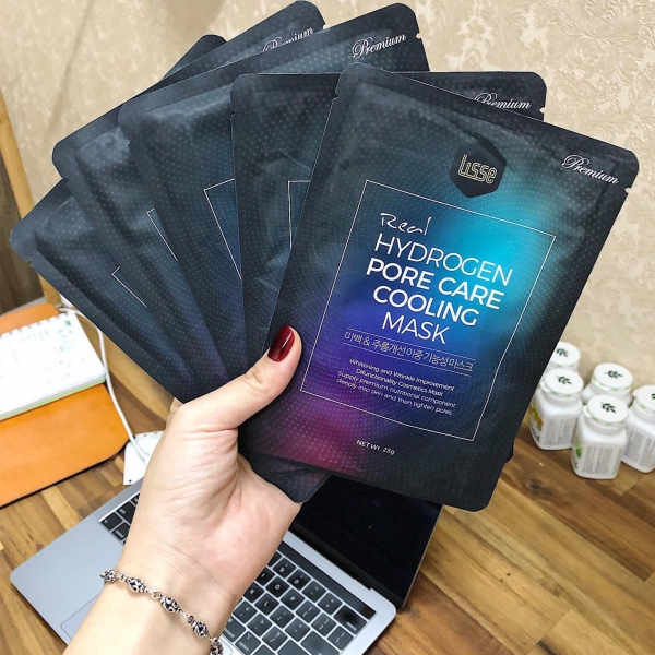 Lisse Real Hydrogen Pore Care Cooling Mask (Pack of 1 Mask) 